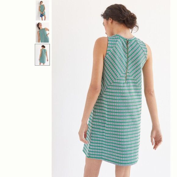 Anthropologie Maeve Seamed Jacquard Mini Dress - Picture 2 of 3